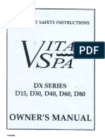 VITA SPA DX SERIES OWNERS Manual