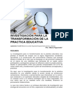 Investigación para La Transformación de La Practica Educativa