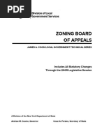 Zoning Board of Appeals: Includes All Statutory Changes Through The 2005 Legislative Session