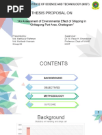 Thesis Proposal On: "An Assessment of Environmental Effect of Shipping in Chittagong Port Area, Chattogram"