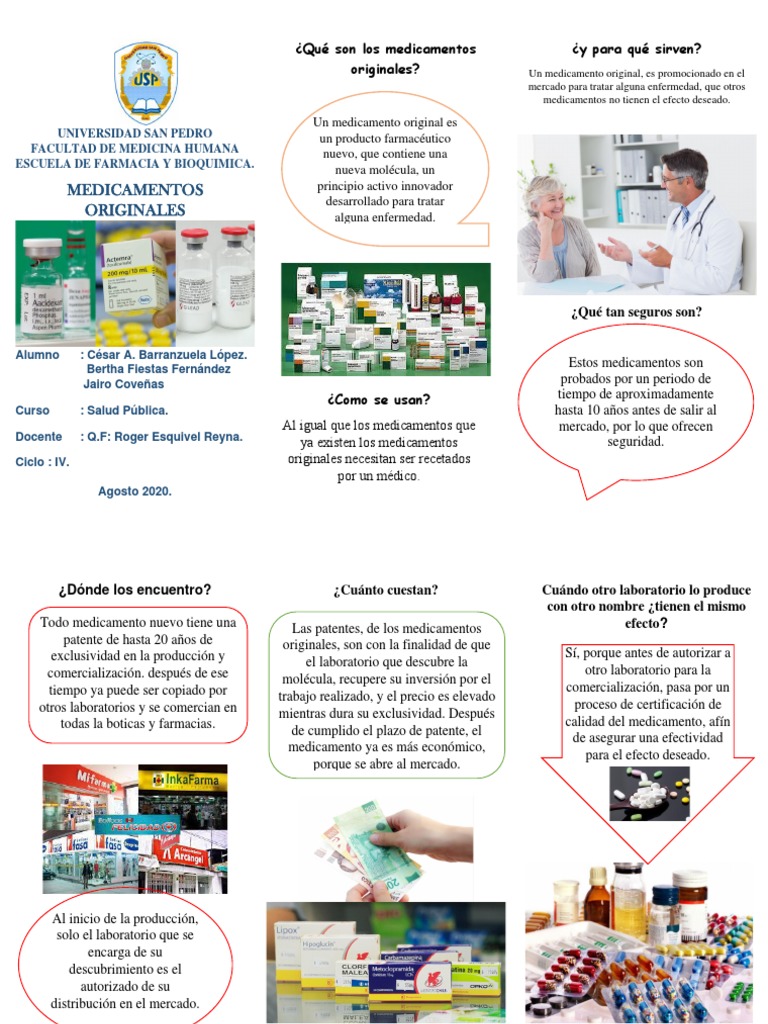 Tríptico Medicamentos Originales Pdf Pdf Medicamentos Con Receta