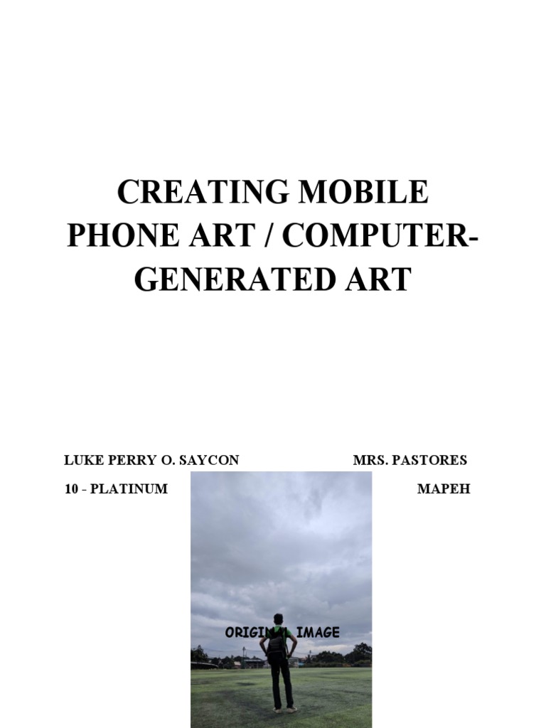 Creating Mobile Phone Art