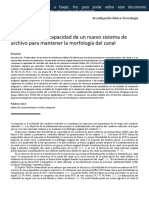 Evaluation of new filling system´s ability to mantain canal morphology ES