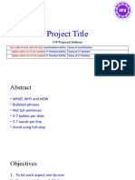 Project Title: FYP Proposal Defense