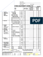 Heating Equipment Sizing Form