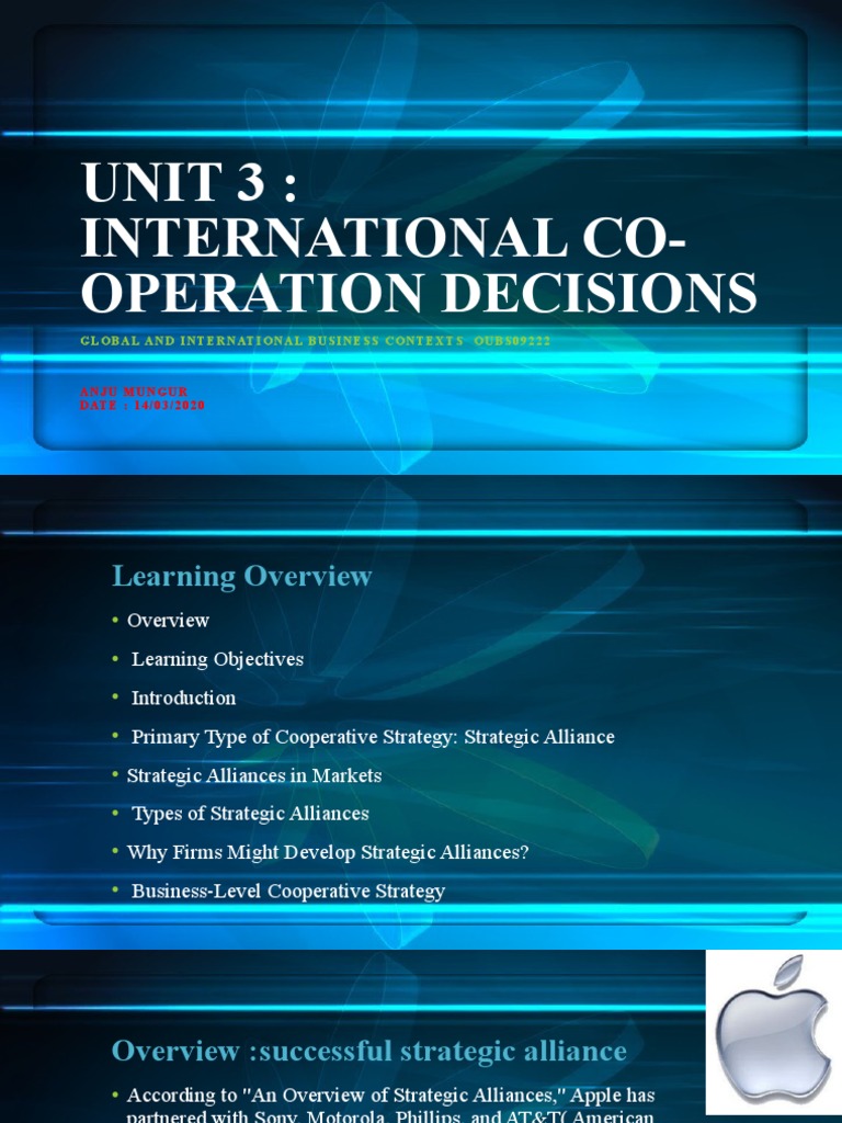 Lesson 3 International Cooperation Decision Download Free PDF