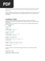 Creating A Tuple