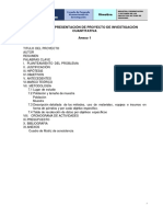Esquema de Presentación de Proyecto de Investigación - Epg PDF