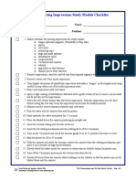 SM-01: Pouring Impressions Study Models Checklist: Date: Name: Practice: Position