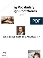 Acing Vocabulary Through Root Words- Set 6