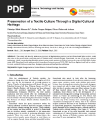 Preservation of A Textile Culture Through A Digital Cultural Heritage