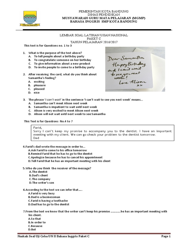 Bahasa Inggris Paket C PDF Zebra Mare