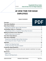 Peoplesoft HR User Guide: Enter & View Time For Wage Employees