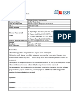 Group Assignment Cover Sheet: Database For Future Plagiarism Checking)