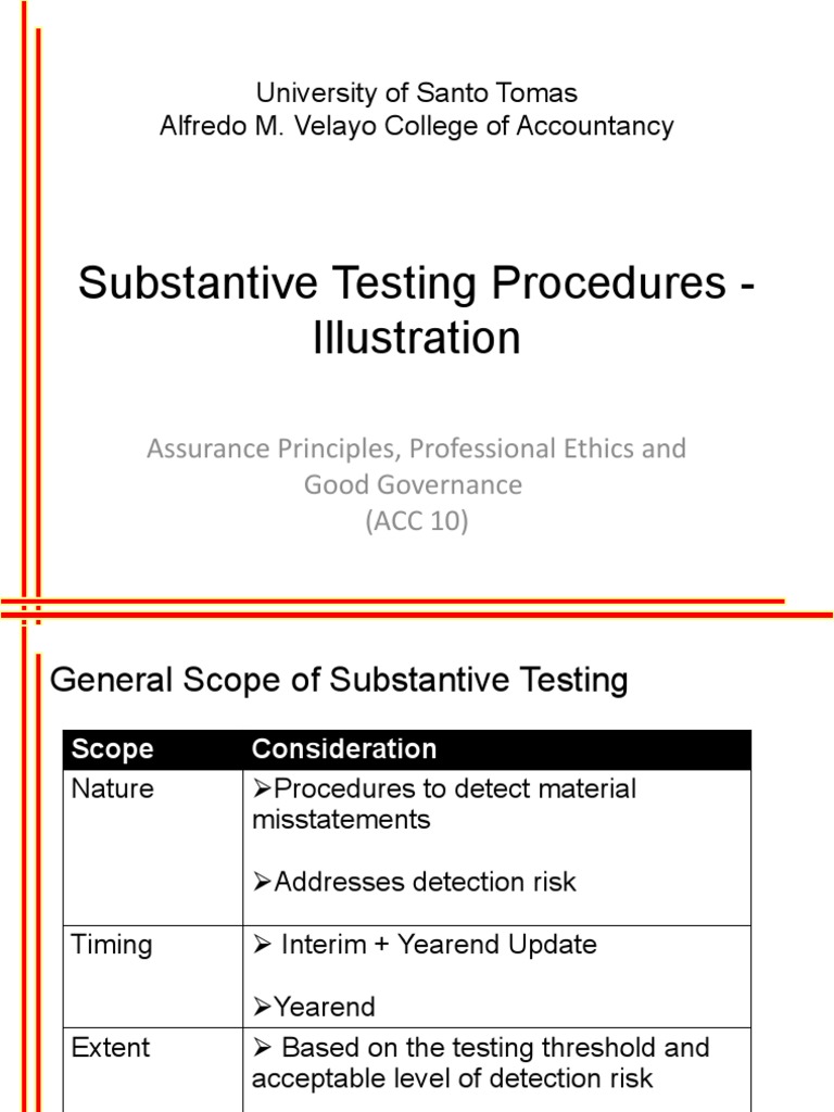 Substantive Testing Procedures Guide | PDF | Accounts Payable | Inventory