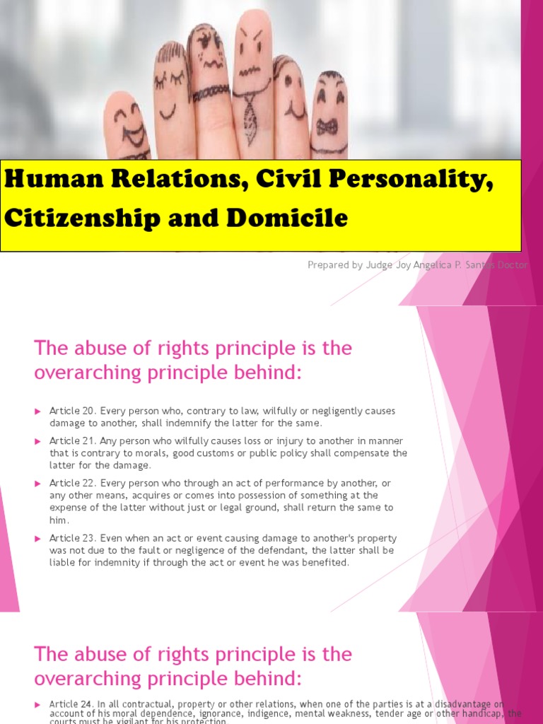 Abuse of Rights in Civil Law Principles | PDF | Burden Of Proof (Law ...