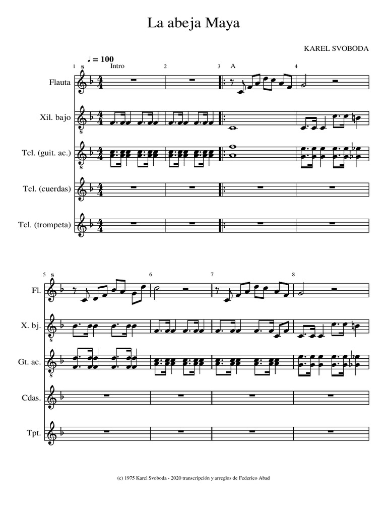 La Abeja MayaPartitura PDF PDF