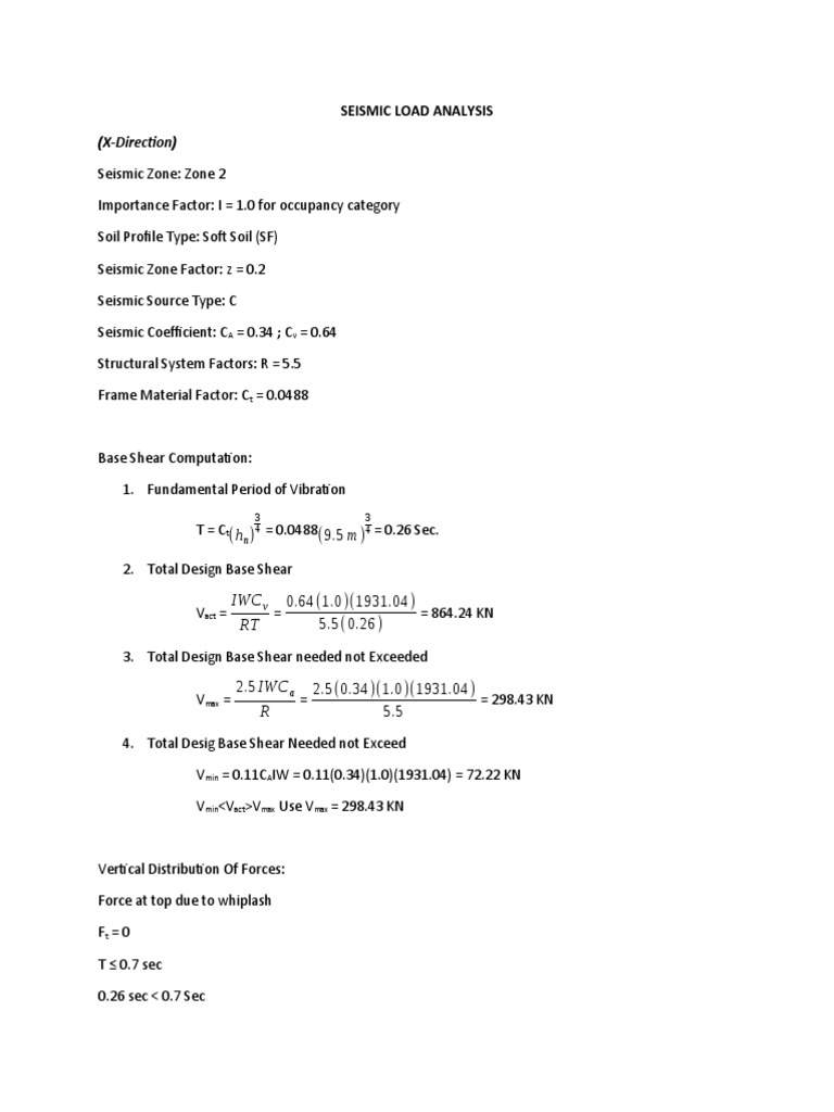 Seismic Load Analysis | PDF | Solid Mechanics | Mechanics