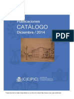 Catalogo de Publicaciones (Enero de 2015) Centro de Estudios Constitucionales
