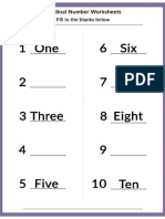 Cardinal Number Worksheet