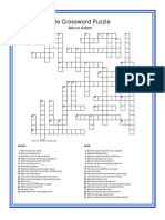 Bible Crossword Puzzle: About Adam