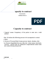 Capacity To Contract: Presented By-Shubham Shree 6