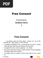 Free Consent: Presented by