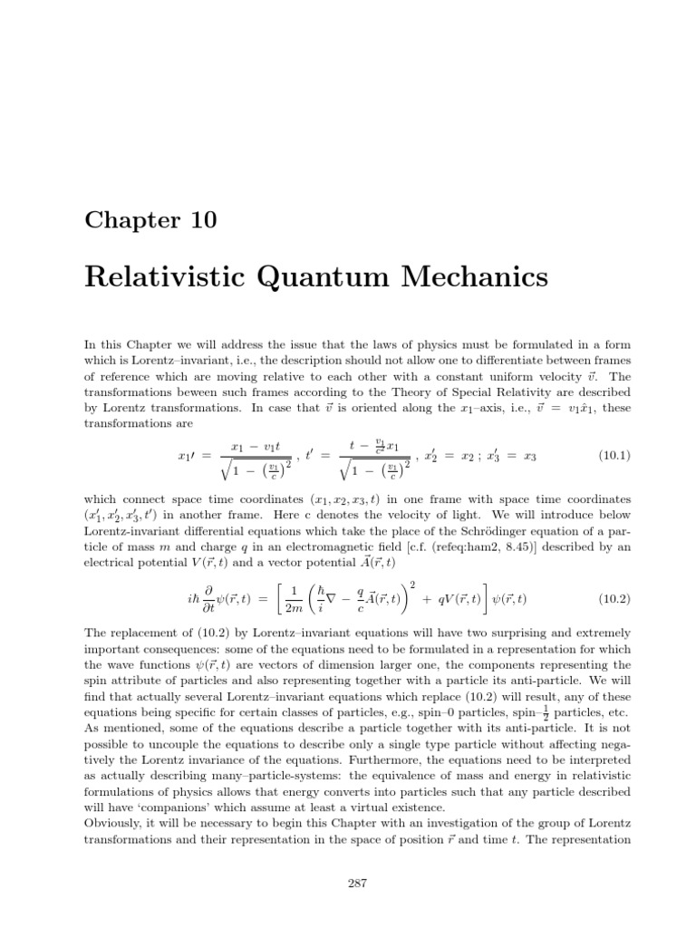 CHP 10 | PDF | Wave Function | Special Relativity