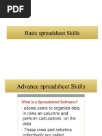 Spreadsheet Skills