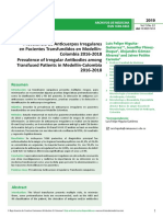 Prevalencia de Anticuerpos Irregulares en Pacientes Transfundidos en Medelliacutencolombia 20162018 PDF