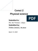 Corsci 2 Physical Science: Submitted To: Submitted by