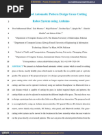 Solar Powered Automatic Pattern Design Grass Cutting Robot System Using Arduino