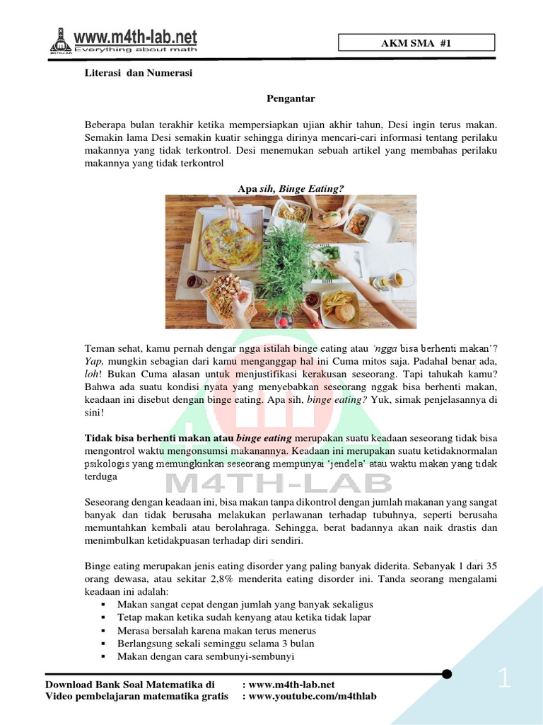 Soal AKM SMA Math Lab | PDF