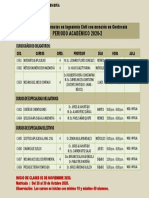 Horario Geotecnia 2020 - 2