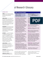 Cdisc Clinical Research Glossary