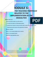 Building The Teaching Portfolio Related To The Implementation of The Modalities