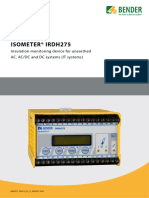 Isometer® Irdh275: Insulation Monitoring Device For Unearthed AC, AC/DC and DC Systems (IT Systems)