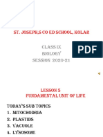 St. Joseph's Co-Ed School Biology Lesson on Cell Organelles