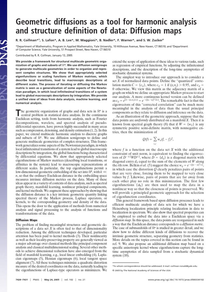 Geometric Diffusions As A Tool For Harmonic Analysis and Structure ...