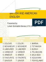 BRITISH AND AMERICAN ENGLISH