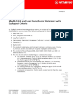 STABILO Ink and Lead Compliance Statement With Ecological Criteria