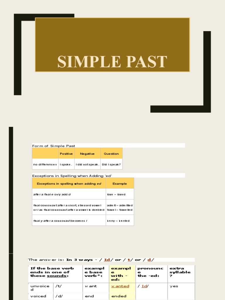 Simple Past | PDF