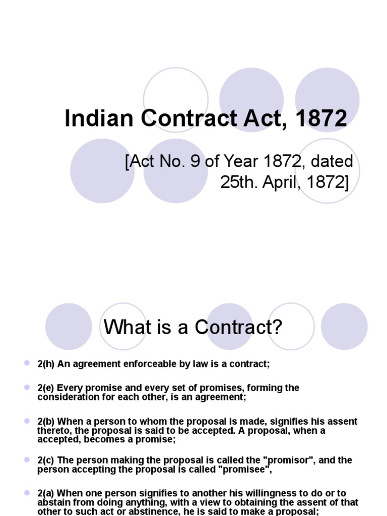 Elements of contract oblicon
