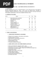 Gujarat Technological University: Course Name: Electronic Devices and Circuits - I