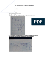 1 Solucion Del Examen Grupal de Calculo y Estadistica PDF