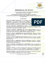 Ordenanza-851-De-2014 Subregiones Del Meta PDF