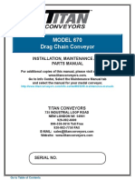 MODEL 670 Drag Chain Conveyor: Installation, Maintenance and Parts Manual