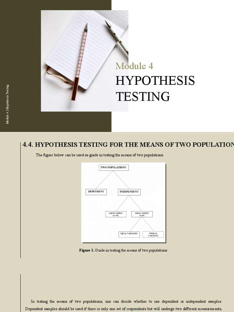 Testing Means of Two Independent Samples | PDF | P Value | Student's T Test