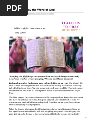 10 Ways to Pray the Word of God