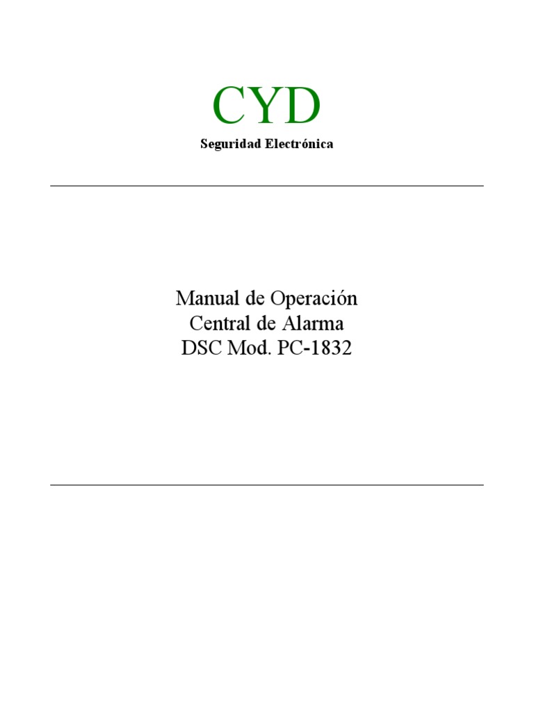 Manual de Operación Alarma DSC 1832 | PDF | Teclado | Science
